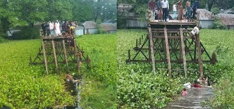 বরগুনায় ব্রিজ ভেঙে বরযাত্রীর গাড়ি খালে, নিহত ১০