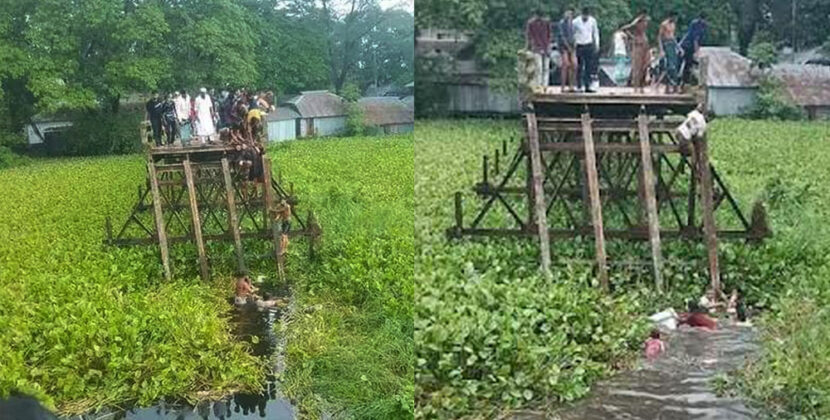 বরগুনায় ব্রিজ ভেঙে বরযাত্রীর গাড়ি খালে, নিহত ১০