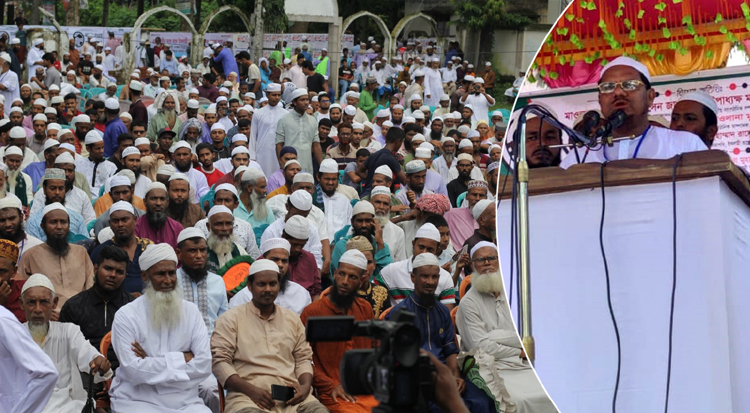 আওয়ামী লীগের মতো কিছু চাপিয়ে দিলে গদিতে থাকতে পারবেন না: চরমোনাই পীর