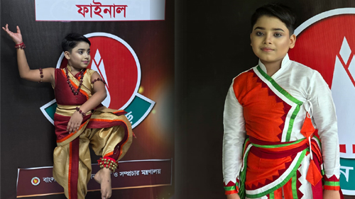 নতুন কুঁড়িতে সারাদেশে বরিশালের শিল্পী শৌণকের দ্বিতীয় স্থান অর্জন