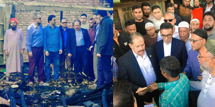 বরিশাল নগরীর ৬ নম্বর ওয়ার্ডে অগ্নিকাণ্ডে ক্ষতিগ্রস্তদের ঘর পরিদর্শনে সরোয়ার, নগদ সহায়তা প্রদান