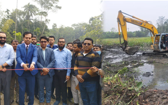 চরকাউয়ায় আড়াই হাজার একর জমির ফসল চাষে: খাল খনন উদ্বোধন