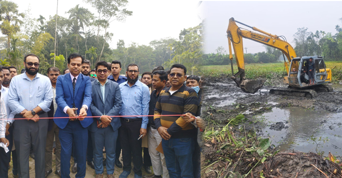 চরকাউয়ায় আড়াই হাজার একর জমির ফসল চাষে: খাল খনন উদ্বোধন