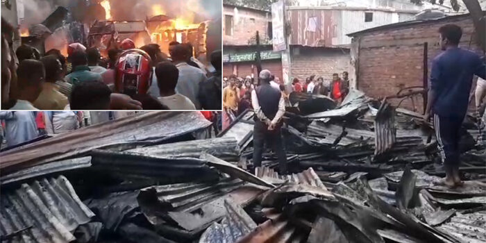 অগ্নিকাণ্ডে বরিশালে চার দোকান পুড়ে ছাই