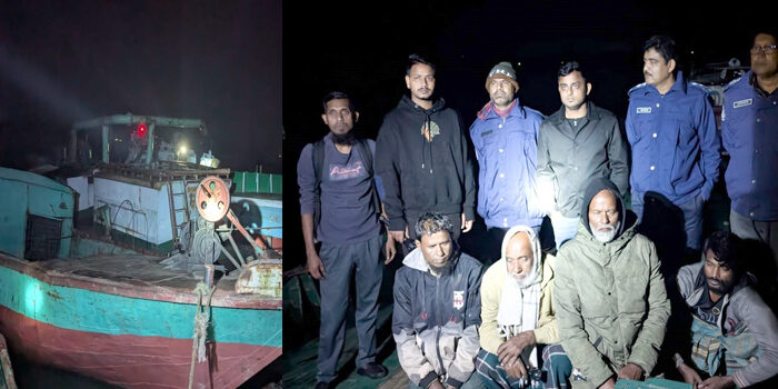 কীর্তনখোলা নদীতে অবৈধ বালু উত্তোলন: দুটি ড্রেজারসহ ৪ জন আটক, ২ লাখ টাকা জরিমানা