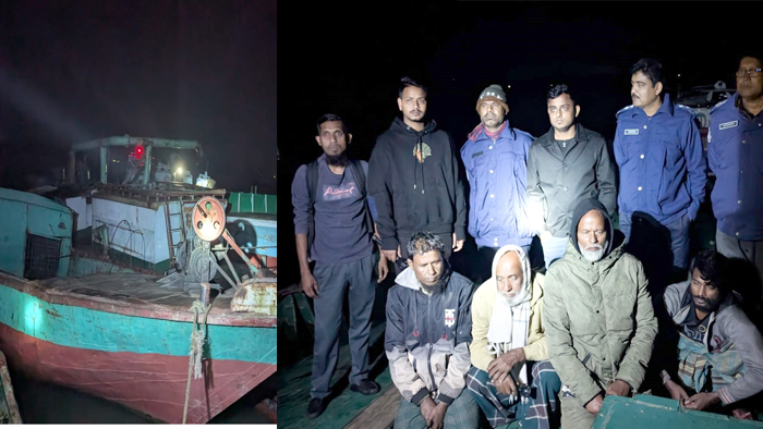 কীর্তনখোলা নদীতে অবৈধ বালু উত্তোলন: দুটি ড্রেজারসহ ৪ জন আটক, ২ লাখ টাকা জরিমানা